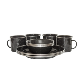 Wildtrak 12 Piece Premium Enamel Dinner Set