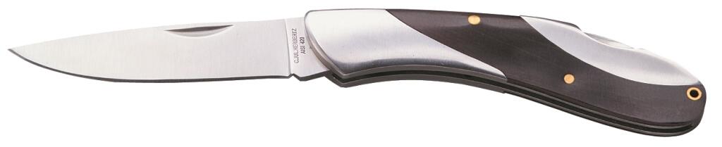 Whitby Stainless Steel & Dark Wood Lock Knife