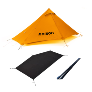 Orson Indie 1 Ultralight Hiking Tent Trail-Ready Bundle - Orange