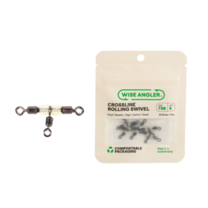 Wise Angler Crossline 3-Way Rolling Swivels with Pearl Beads