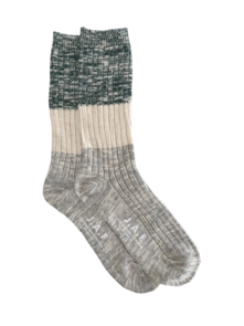 Just Another Fisherman Port Socks - Green / Beige / Dark Grey