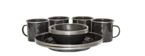 Wildtrak 12 Piece Premium Enamel Dinner Set
