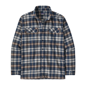 Patagonia Men's Long-Sleeved Organic Cotton Midweight Fjord Flannel Shirt - Fields: New Navy