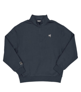 Just Another Fisherman Happy Angler Zip Fleece - Squid Ink