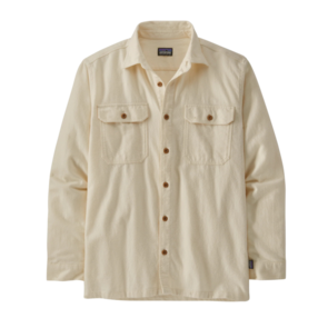 Patagonia Men's Long-Sleeved Organic Cotton Midweight Fjord Flannel Shirt - Undyed Natural
