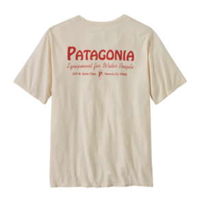 Patagonia Men's Water People Organic Pocket T-Shirt - Water People Banner: Undyed Natural