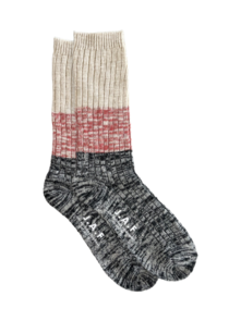 Just Another Fisherman Port Socks - Beige / Cinnabar / Black