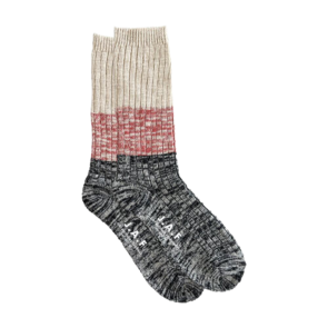 Just Another Fisherman Port Socks - Beige / Cinnabar / Black