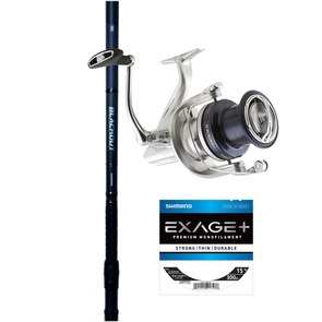 Shimano Aerlex 10000 XSB | Blackout 13ft 6in 3 Piece 10-15kg Surf Casting Combo with Line