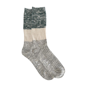 Just Another Fisherman Port Socks - Green / Beige / Dark Grey