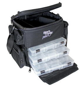 Black Magic Tackle Bag with 3 Storage Boxes