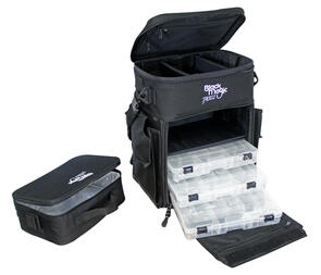 Black Magic Tackle Backpack with 3 Storage Boxes and Insulated Case