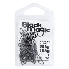 Black Magic Rolling Snap Swivel - 12/pack