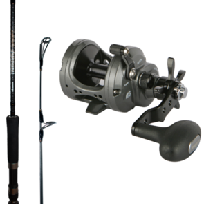 Okuma Cortez 10 Stardrag OH Reel with Braid - Tournament Concept OH Jigging Rod 5ft 3in 1pc 200-350g Combo