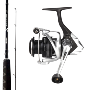 Okuma Safina 4000 Spin Reel with Braid - X-Factor II Slim Slow Jig Rod 6ft 3in 1pc 50-200g Combo