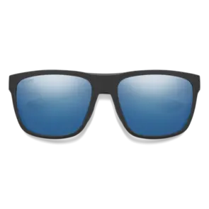Smith Barra Matte Black - ChromaPop Glass Blue Mirror Polarized Sunglasses