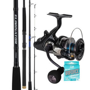 Daiwa Free Swimmer 10000 | Eliminator 7ft 1 Piece Spin Combo with Line