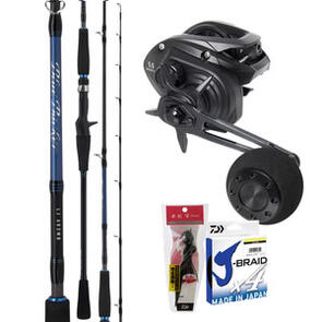 Daiwa Saltist X 150 BC | Blue Backer 6ft 2 Piece Slow Jig Bundle