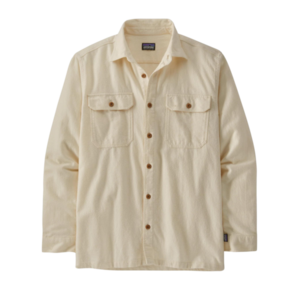 Patagonia Men's Long-Sleeved Organic Cotton Midweight Fjord Flannel Shirt - Undyed Natural