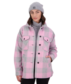 Swanndri Women's Anchorage V2 Wool Shirt Jacket - Rose Quartz Check
