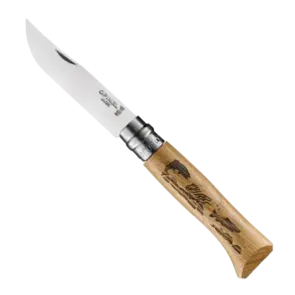 Opinel No. 8 Animalia Engraved Handle Folding Knife