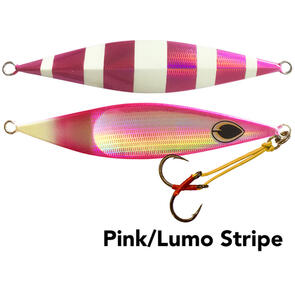 Black Magic Flipper Jig - Pink / Lumo Stripe