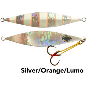 Black Magic Flipper Jig - Silver / Orange / Lumo