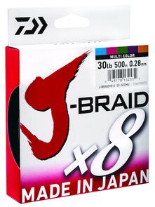 Daiwa X8 J Braid 500m Multi Colour
