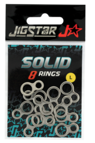Jig Star Figure 8 Solid Ring Medium 300lb - 14 Pack