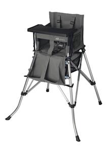 Kiwi Camping Folding High Chair - Black With Tray