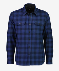 Swanndri Men's Taranaki Tailor Long Sleeve Shirt - Blue / Navy