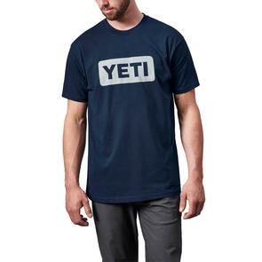 YETI Premium Logo Badge Short Sleeve Tee -  Navy / White