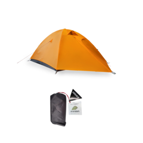 Orson Nomad 3 'All Weather' Lightweight Hiking Tent with Groundsheet - Orange