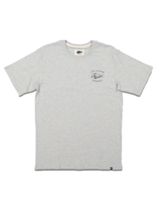 Just Another Fisherman Snapper Logo Tee - Grey Marle / Navy