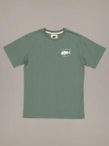 Just Another Fisherman Snapper Logo Tee - Green / Snow White