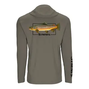 Simms Graphic Solartech Hoody - Brown Trout