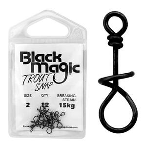 Black Magic Spiral Trout Snap #2 - 12/pack