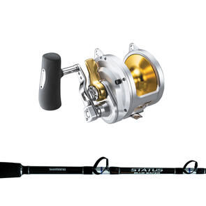 Shimano Talica 50 2 Speed - Status Bluewater 5'6" 2pc PE5-8 Bent Butt DDM Game Combo