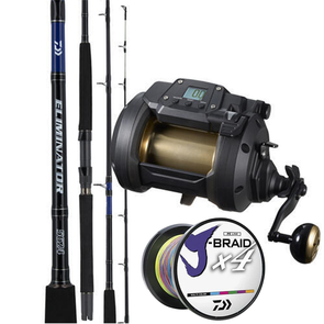 Daiwa 22 Tanacom 1200AJ | Eliminator 5ft 6in 24kg Electric Combo with Braid