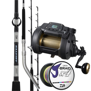 Daiwa 22 Tanacom 1200AJ | Saltist 5ft 6in Bent Butt Electric Combo with Braid