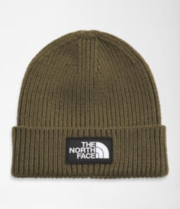 The North Face North Face Logo Box Cuffed Beanie - Military Olive