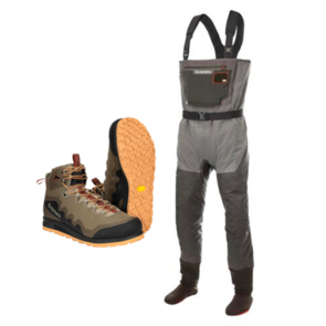 Simms Large G3 Guide Waders - Flyweight Access Boot Size 9 Combo