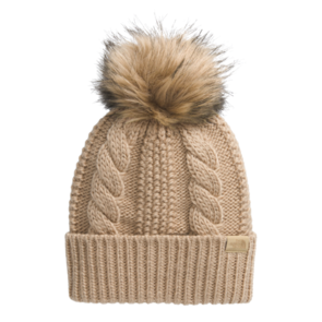 The North Face Women's Oh Mega Fur Pom Beanie - Khaki Stone