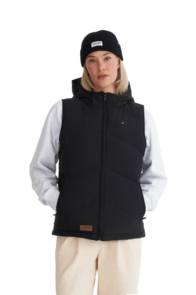 Huffer Women's Classic Down Puffer Vest - Black