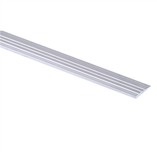 Strongbond Silver Aluminium Ramp Edge Reducing Strip 2.44m