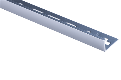 Roberts TASE12-B Silver Bright 12mm Square Edge Aluminium Tile Trim 2.5m