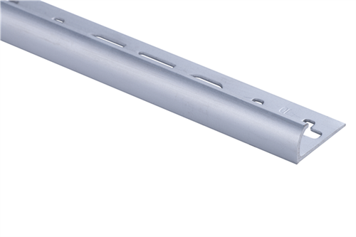 Roberts TRA80-MAT Silver Matt Finish Round Edge Aluminium Tile Trim 8 x 2500 mm