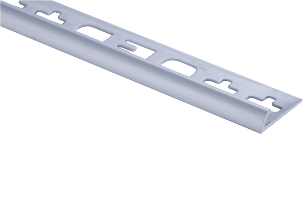 Roberts TRA60-MAT Silver Matt Finish Round Edge Aluminium Tile Trim 6 x 2500 mm