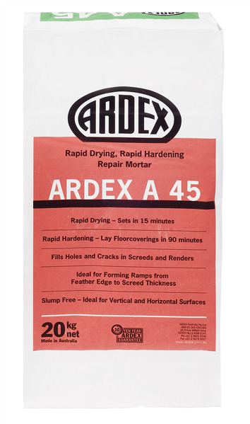 Ardex A45 Rapid Hardening and Drying Internal Repair Mortar 20 kg