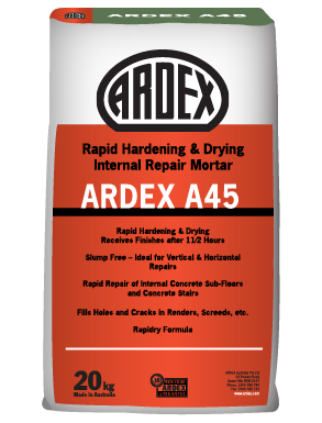 Ardex A 45 Rapid Hardening and Drying Internal Repair Mortar 20 kg